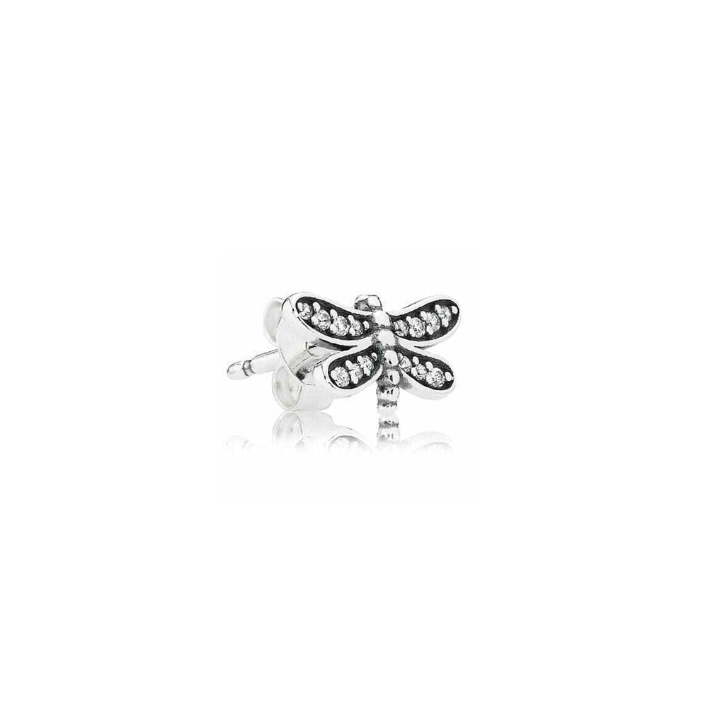 Aretes Pendientes Pandora Tipo Topo Libelula Radiante 290574CZ Plata 925