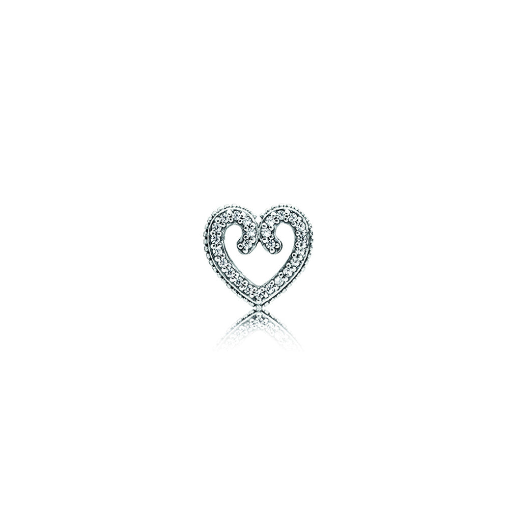 Aretes Pendientes Pandora de Corazones Circonica Transparente 297099CZ Plata 925