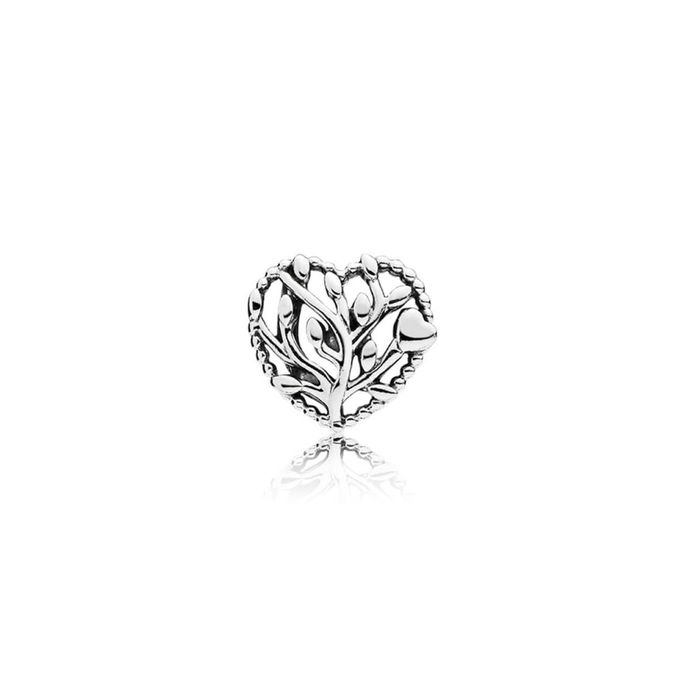 Aretes Pendientes Pandora con Diseño de Arbol de Amor y Corazones 297085 Plata 925