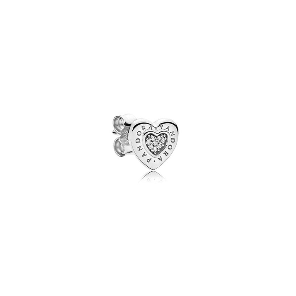 Aretes Pendientes Pandora Corazones Insignia Pandora Circonita Transparente 297382CZ Plata 925