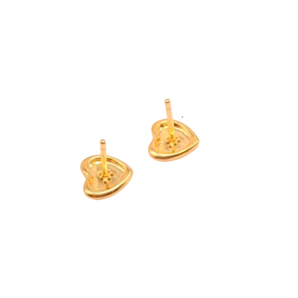 Aretes Pendientes Pandora Corazon Dorado Genuino con Circonitas 267382CZ Plata 925