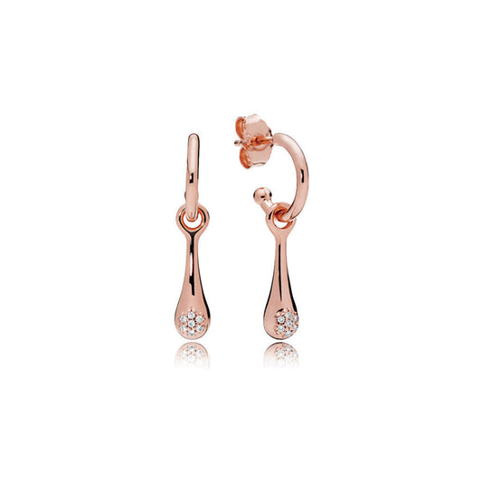 Aretes Pendientes Pandora Rose Love Pods Modernos Tipo Aro 287357CZ Plata 925