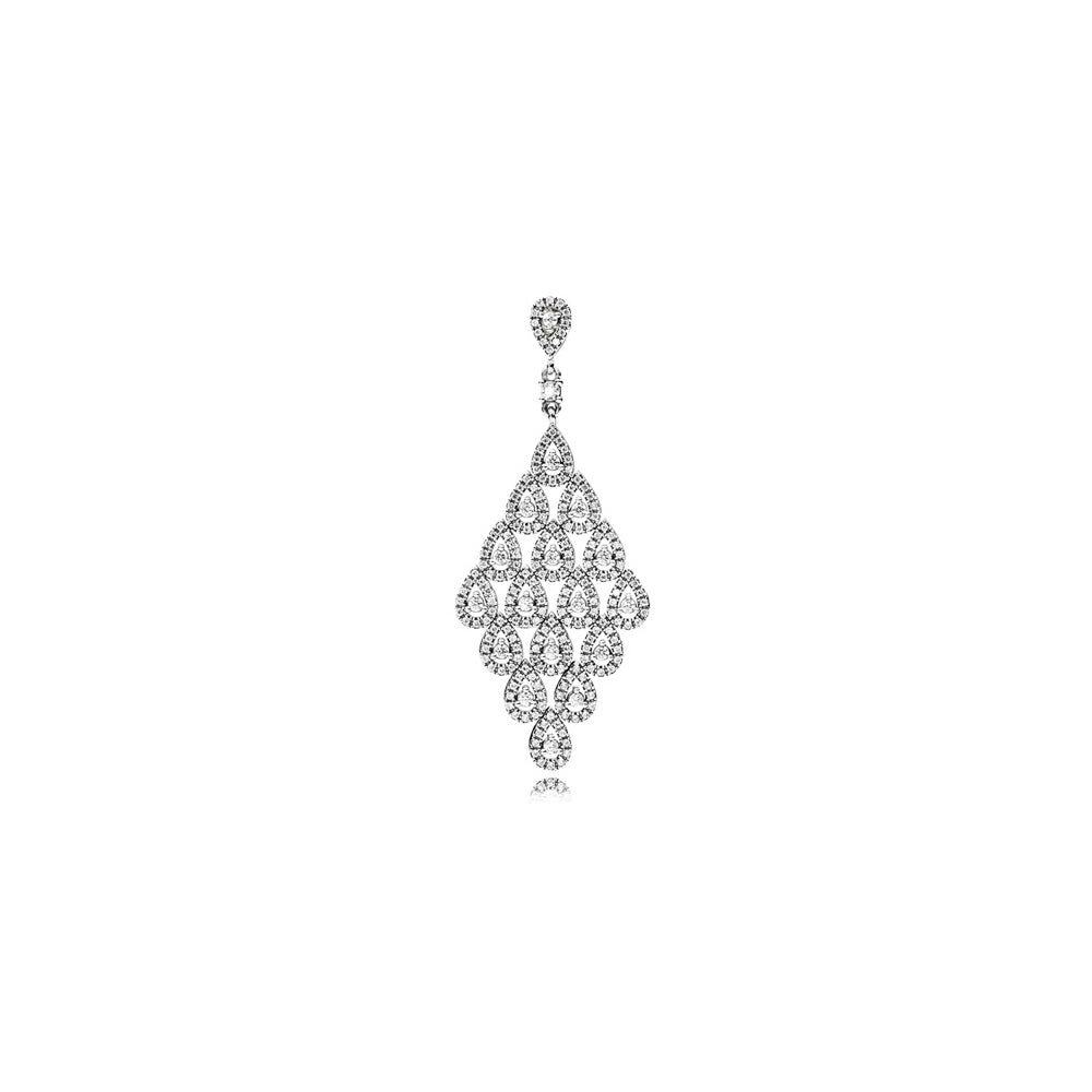 Aretes Pendientes Pandora Cascada Brillante Estilo Clasico 296321CZ Plata 925