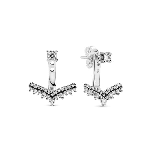 Aretes Pendientes Pandora Tiara Deseo de Princesa y Circonitas Cubicas 297739CZ Plata 925