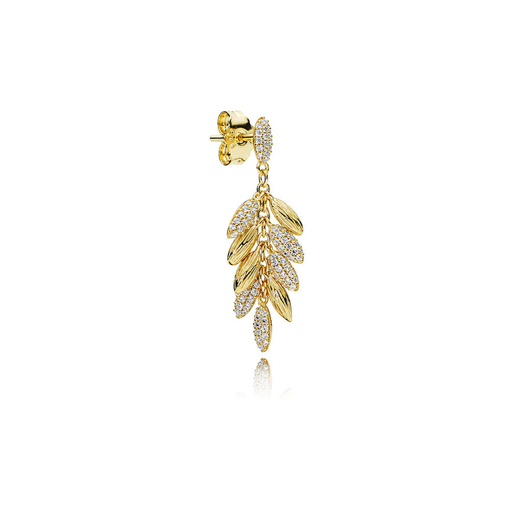 Aretes Pendientes Pandora Semillas Flotantes Brillantes 267674CZ  Plata 925 y Oro 14k