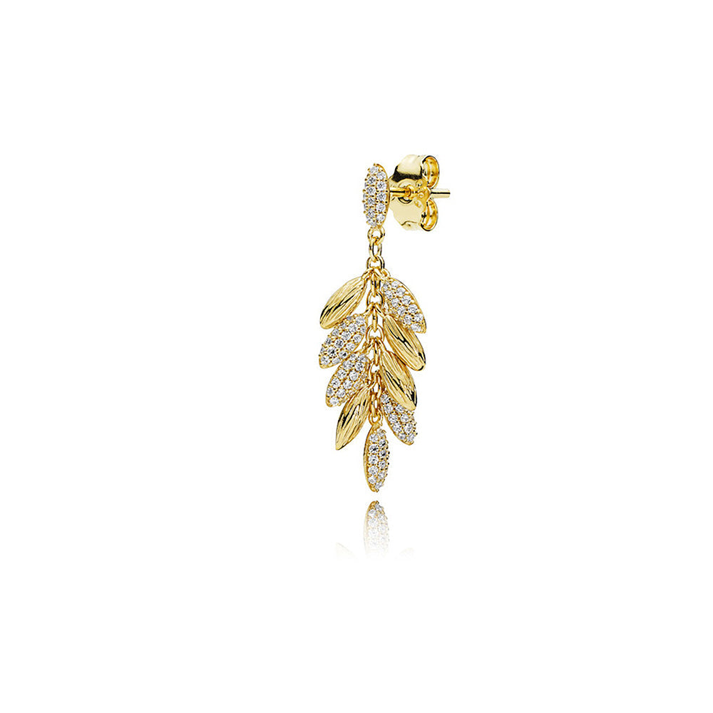 Aretes Pendientes Pandora Semillas Flotantes Brillantes 267674CZ  Plata 925 y Oro 14k