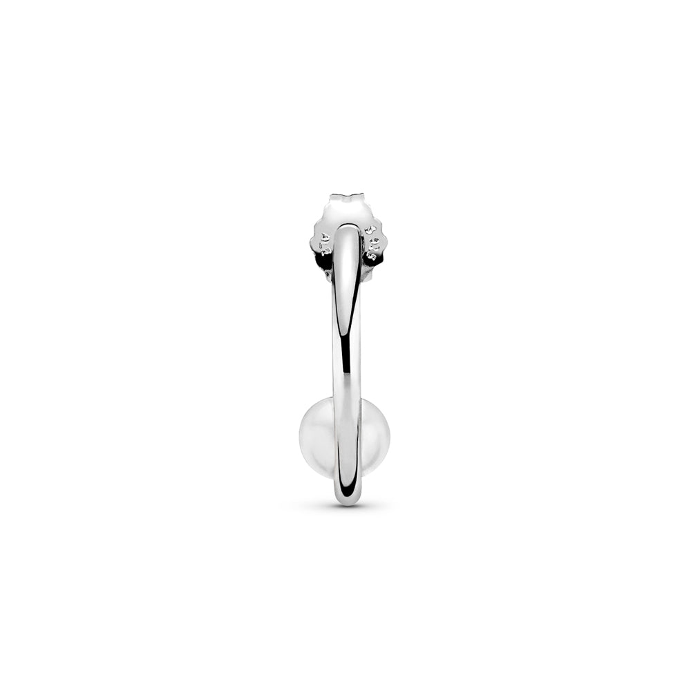 Aretes Pendientes Pandora Aro de Perlas con Circonita Transparente 297528P Plata 925