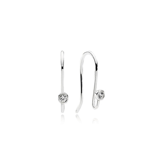 Aretes Pendientes Pandora Tipo Enganche con detalles en Circonita 290677CZ Plata 925