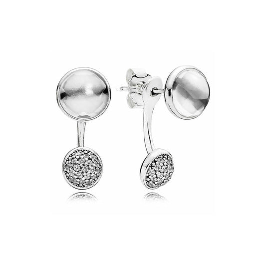 Aretes Pendientes Pandora Doble Uso Gotas Poeticas 290728CZ Plata 925