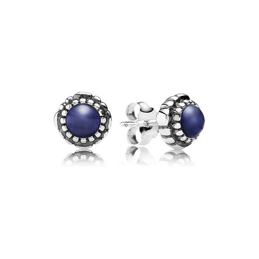 Aretes Pendientes Pandora Cumpleaños Septiembre - Lapis 290543PE Plata 925