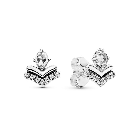 Aretes Pendientes Pandora Tipo Topo Espoleta Con Circonita 297787CZ Plata 925