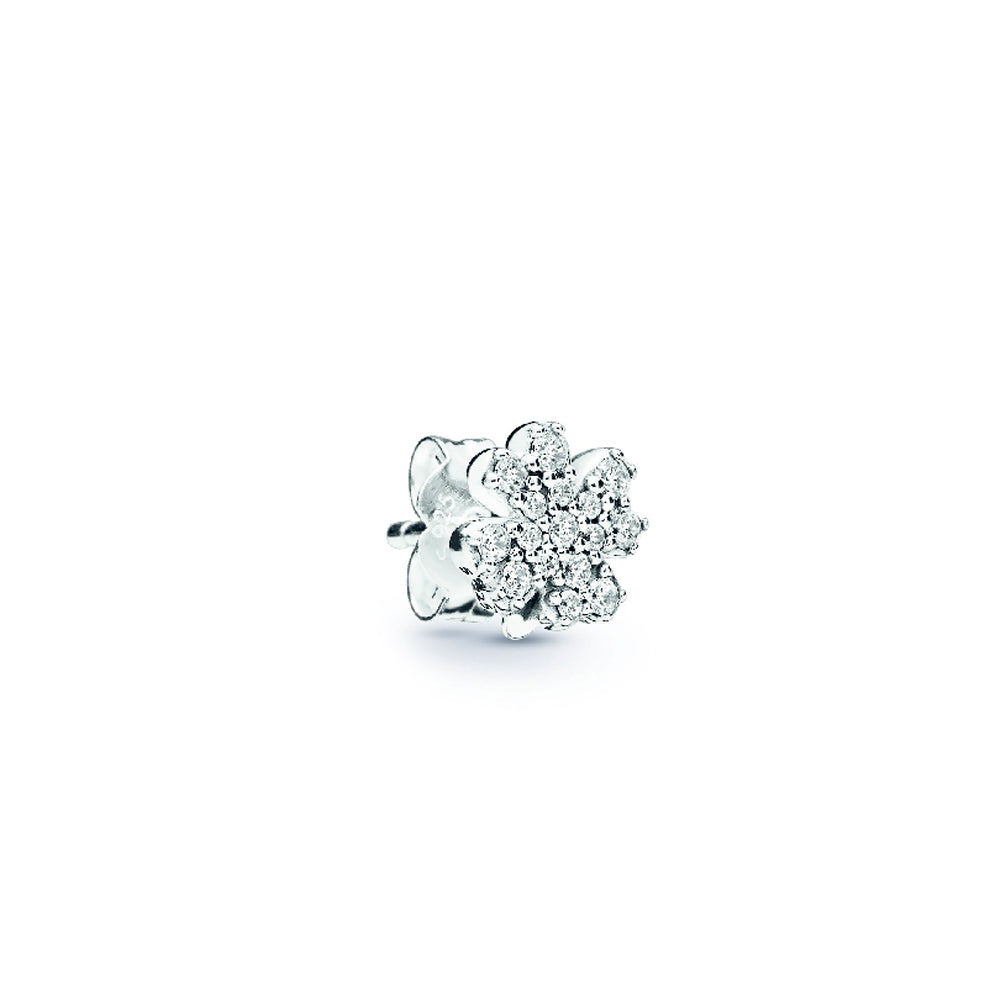 Aretes Pendientes Pandora Flor de Trebol Radiante 297944CZ Plata 925