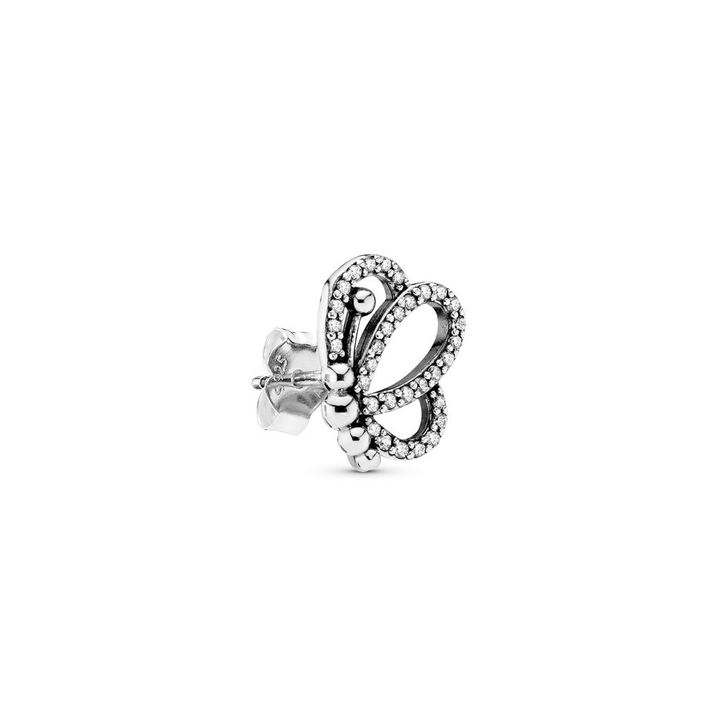 Aretes Pendientes Pandora Contorno de Mariposa Circonita Cubica 297912CZ Plata 925