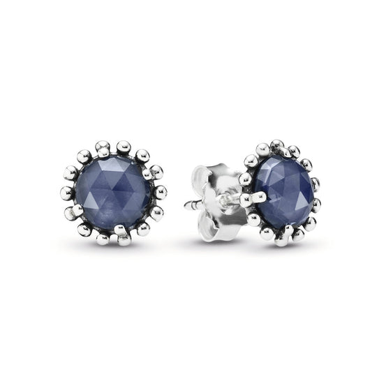 Aretes Pendientes Pandora Estrella de Medianoche con Cristal Azul 290561NBC Plata 925