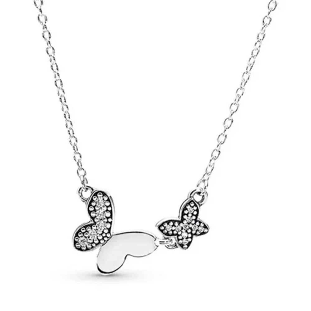 Collar de Cadena Pandora Mariposas Maravillosas Color Plateado 590520CZ en Plata 925 Talla 50cm