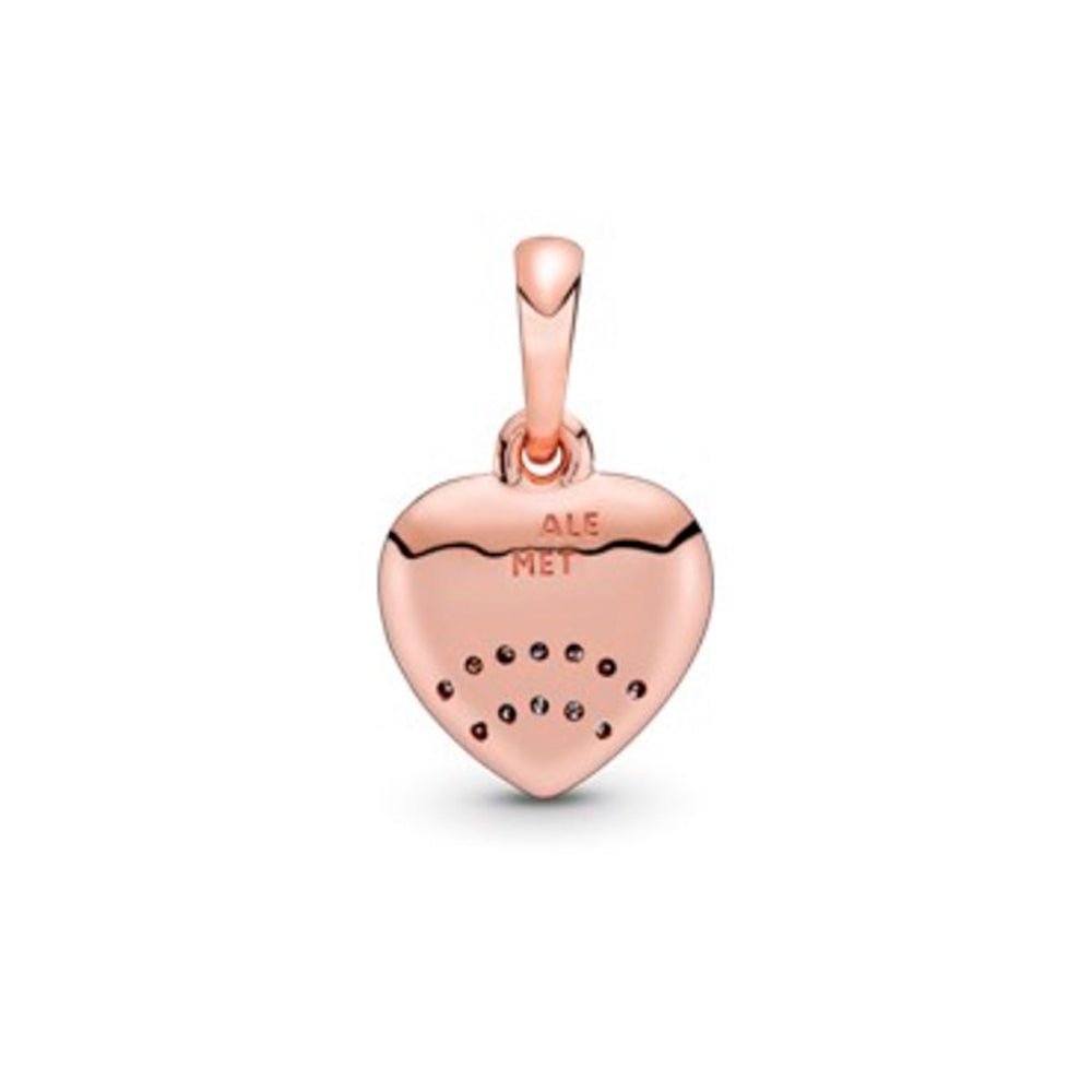 Charm Pandora Original para Mujer Fan of Love 387286CZ Oro Rosa