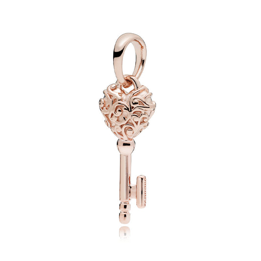 Charm Pandora Original para Mujer Bead Rose Gold key 387725 Oro rosa