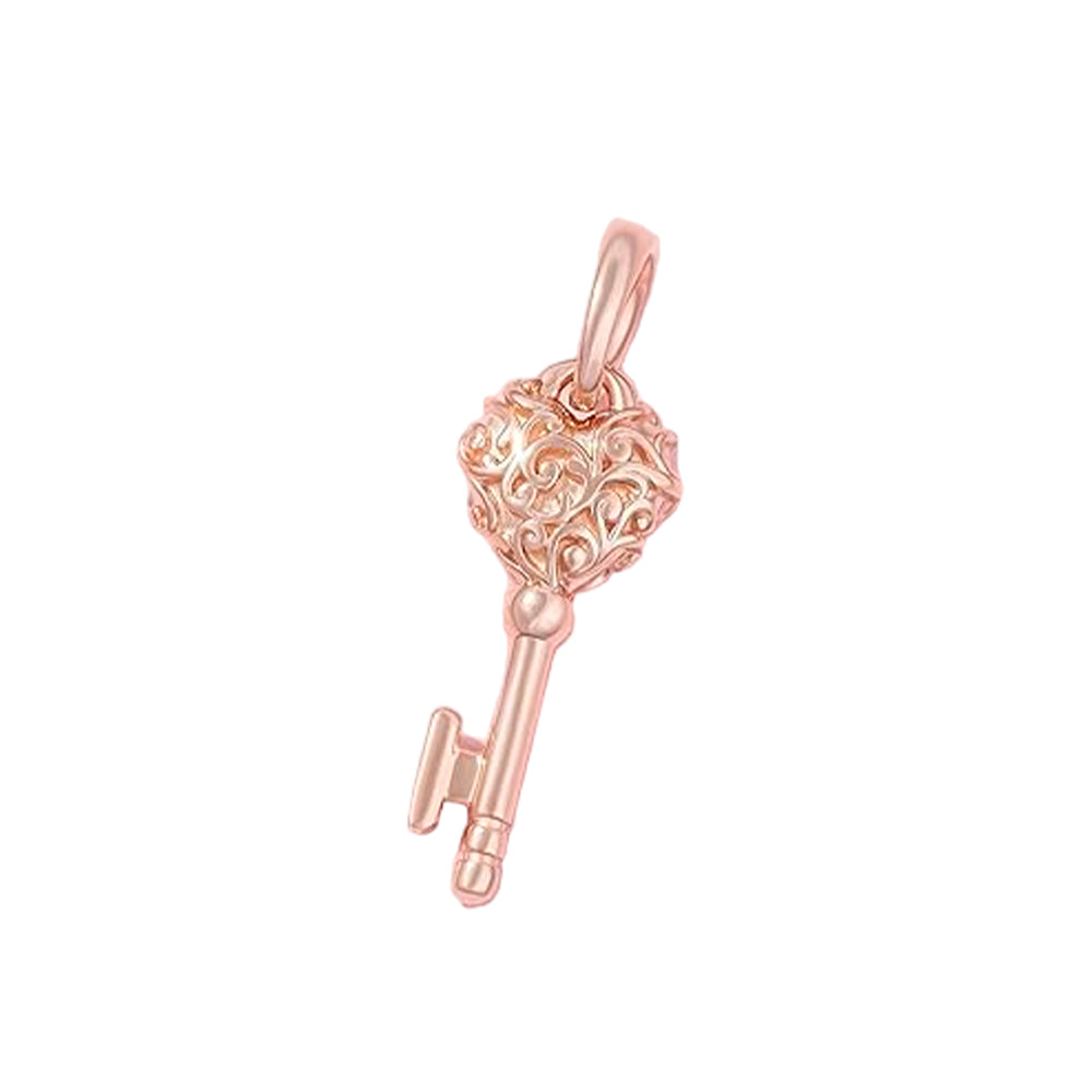 Charm Pandora Original para Mujer Bead Rose Gold key 387725 Oro rosa