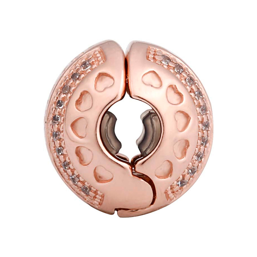 Charm Pandora Original para Mujer 787433CZ Circular Oro rosa