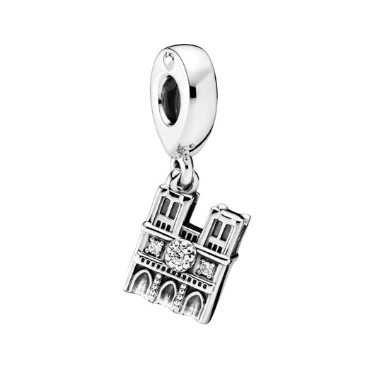 Charm Pandora Original para Mujer Castillo de Notre Dam 798257CZ Plata