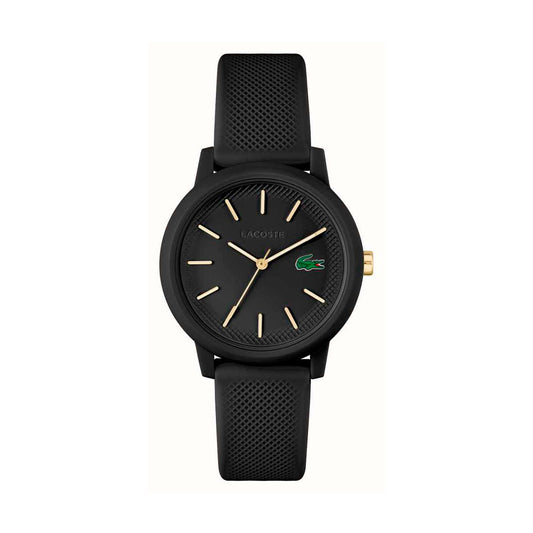 Reloj Analogo Lacoste Original 2001212 Color Negro con Correa de Silicona Para Mujer