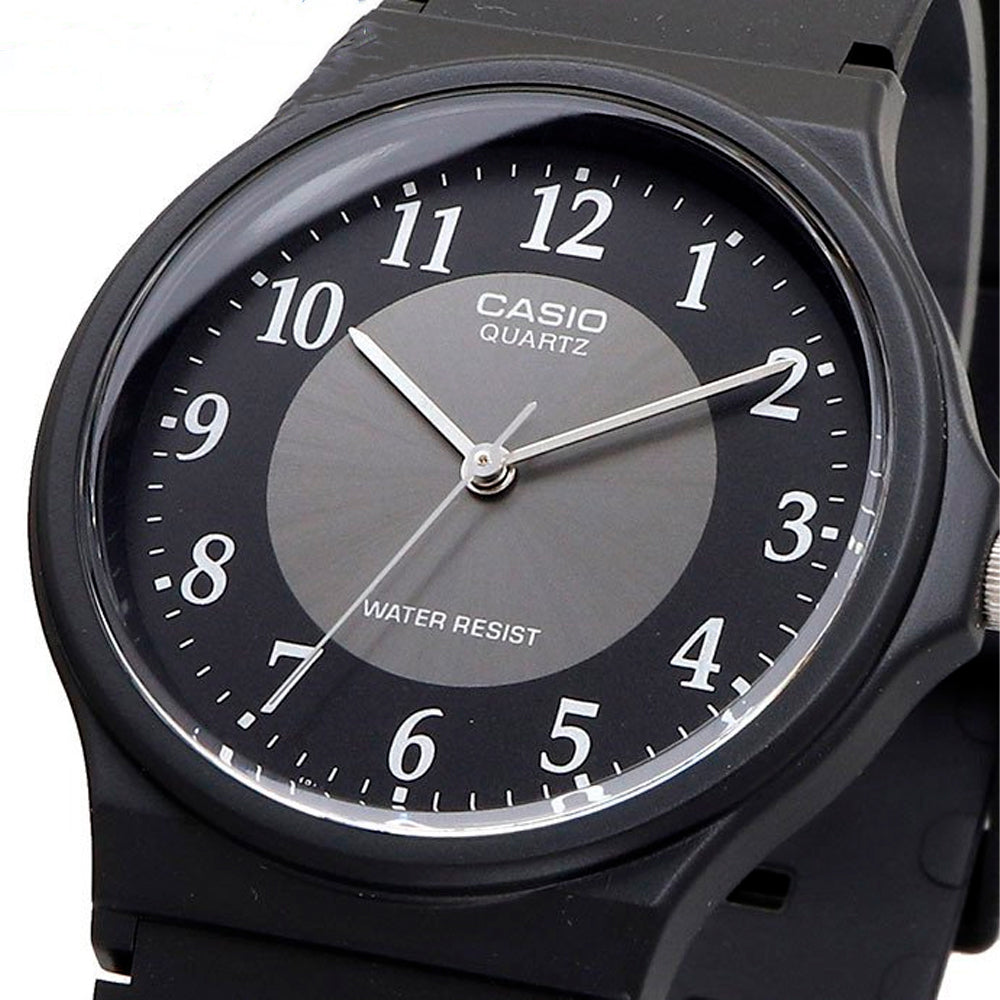 Reloj Analogo Casio Original Serie MQ-24-1B3LCF para Hombre en Silicona Color Negro