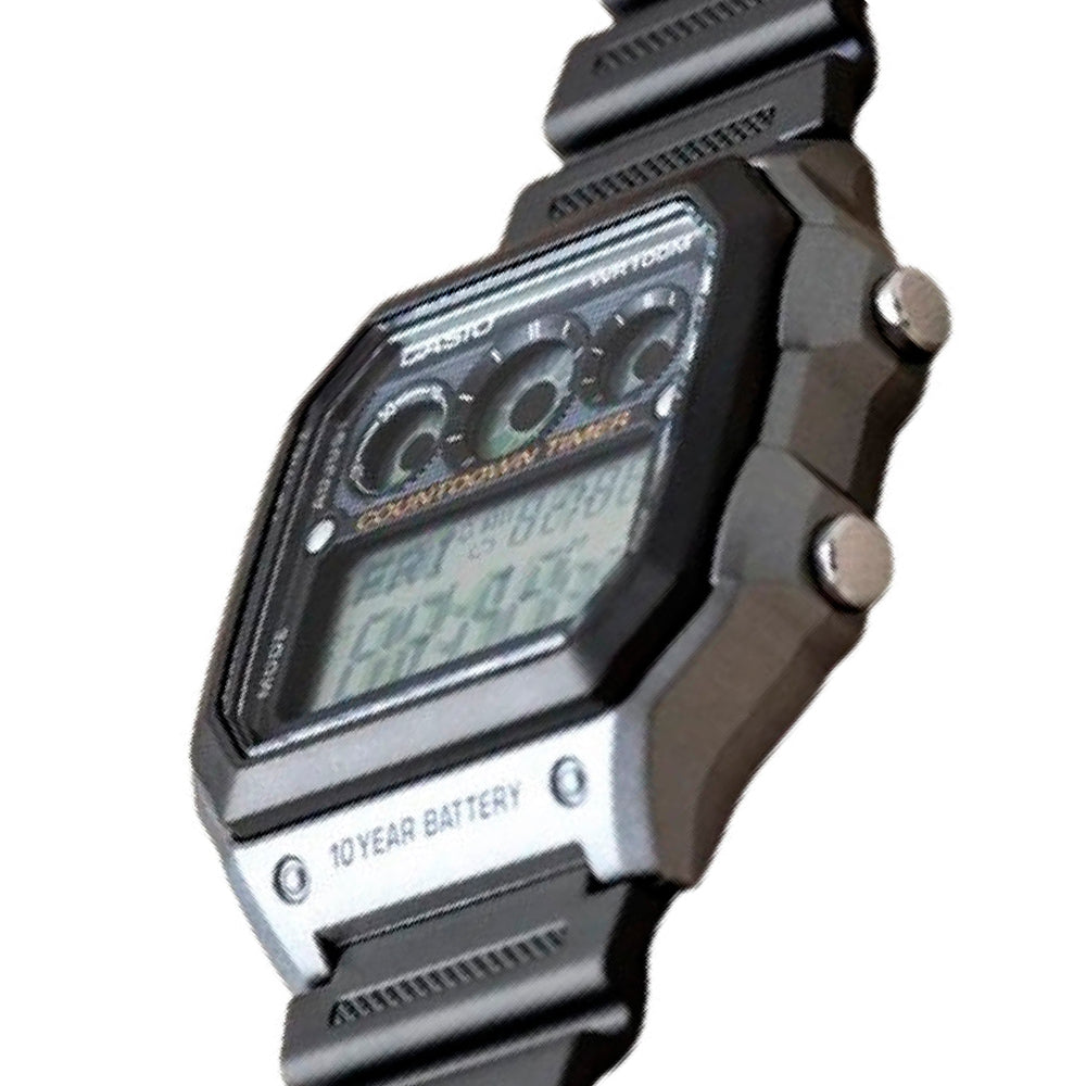 Reloj Digital Casio Original Illuminator AE-1300WH-8AVCF Cuadrado con Correa en Silicona