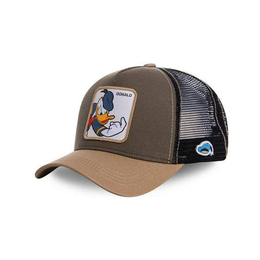 Gorra estilo Beisbol Snapback Malla Donald Beige y Negro