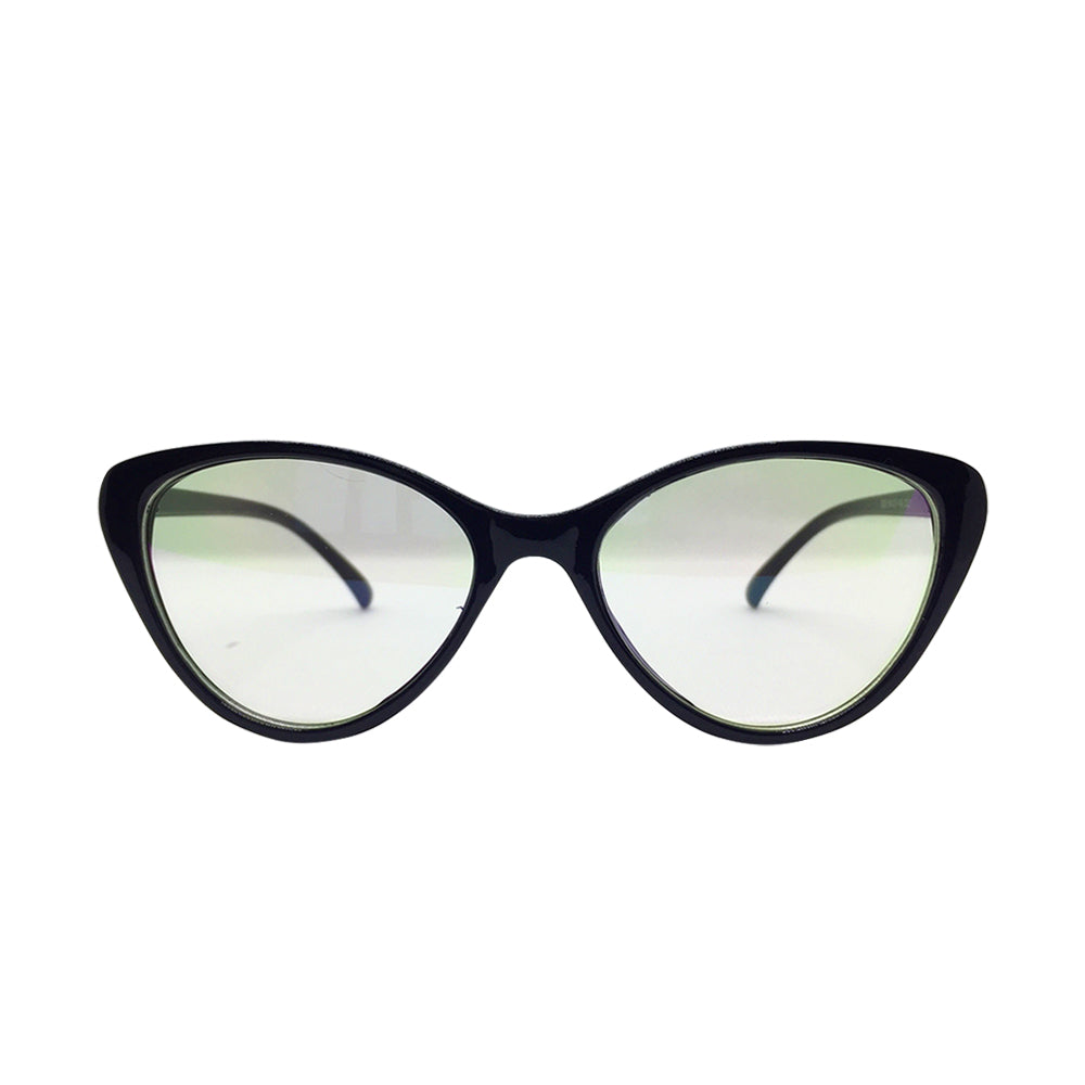 Lentes Oftalmicos Ovalados Soolala con Filtro Azul UV400 Color Negro Para Mujer Talla Unica