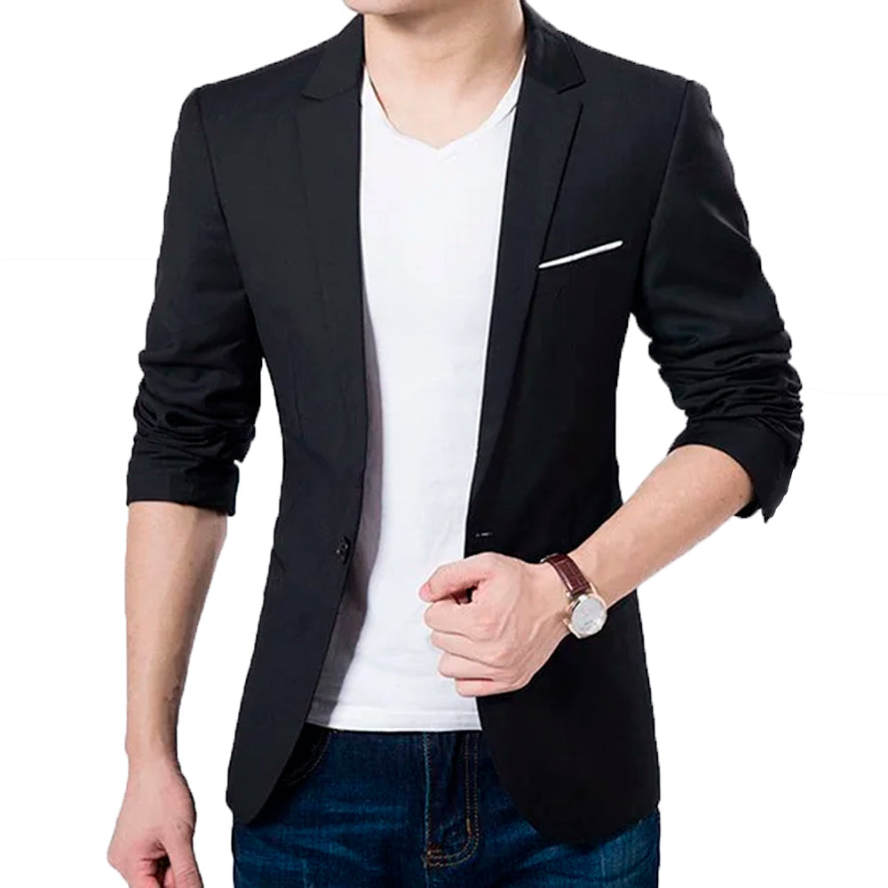 Blazer Casual para hombre en- Loaizar Tallado Color Negro Talla S