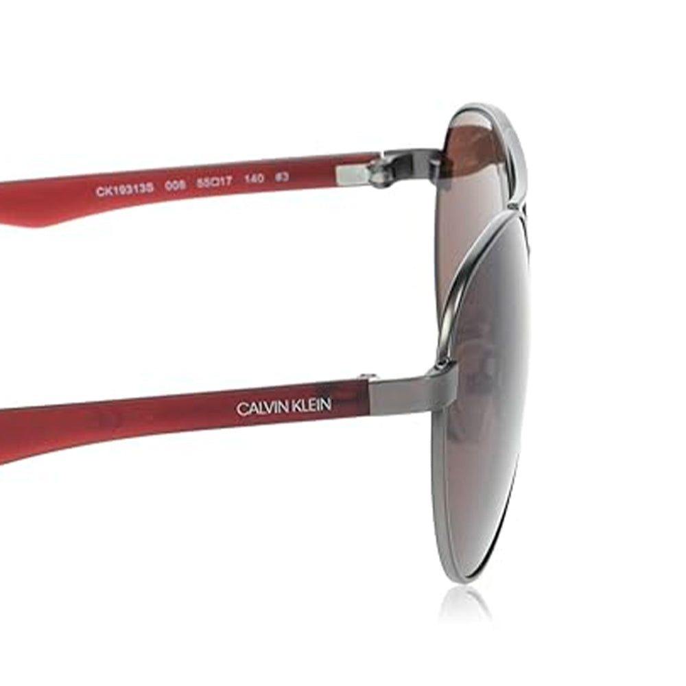 Lentes de Sol Redondos Calvin Klein CK19313S Original Color Gris Para Mujer Talla 55mm