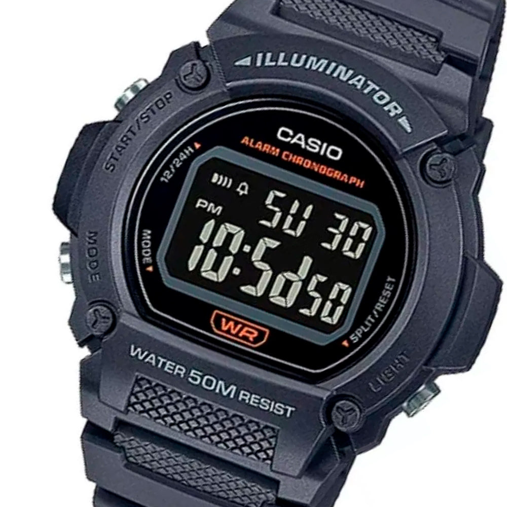 Reloj Digital Casio Original para Hombre Serie W219H-8BVCF en Resina Azul Oscuro