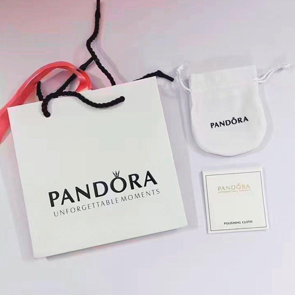 Aretes Pendientes Pandora Cierre a Presion Aros con Detalles Circonita 297691CZ Plata 925