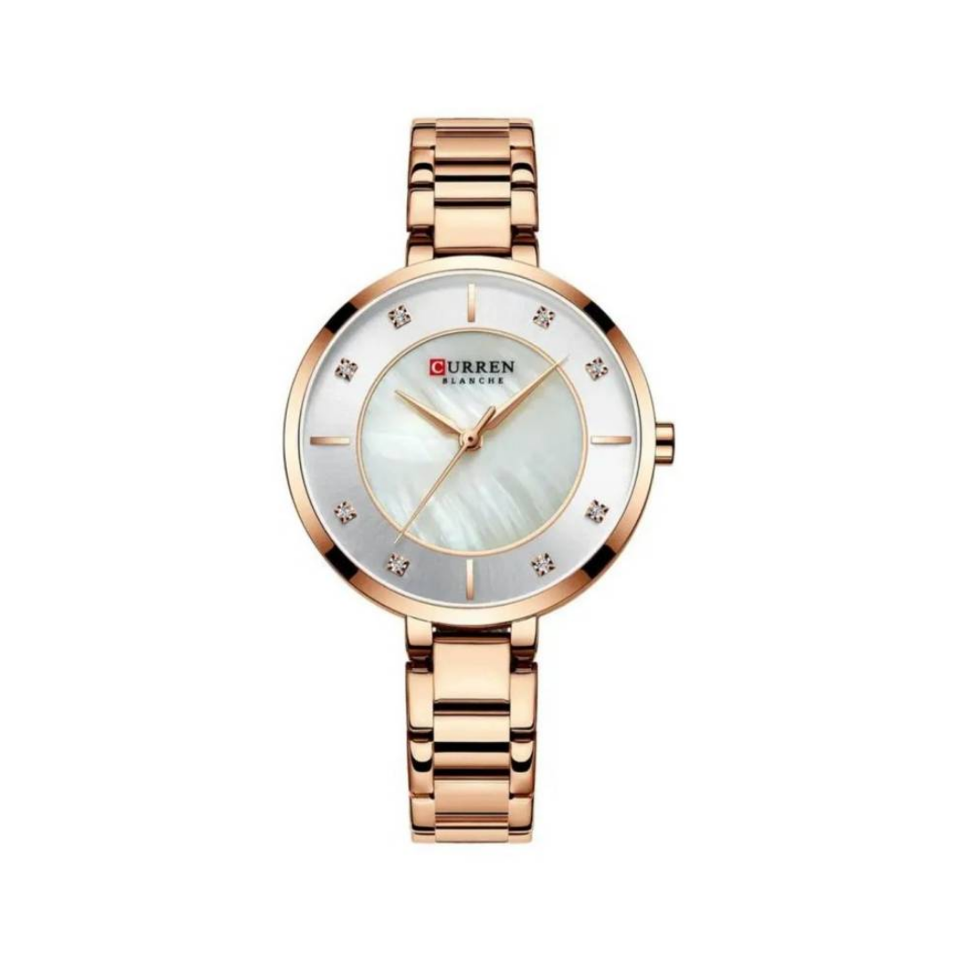 Reloj Análogo Curren Original KREc6120 para Mujer Acero Color Dorado