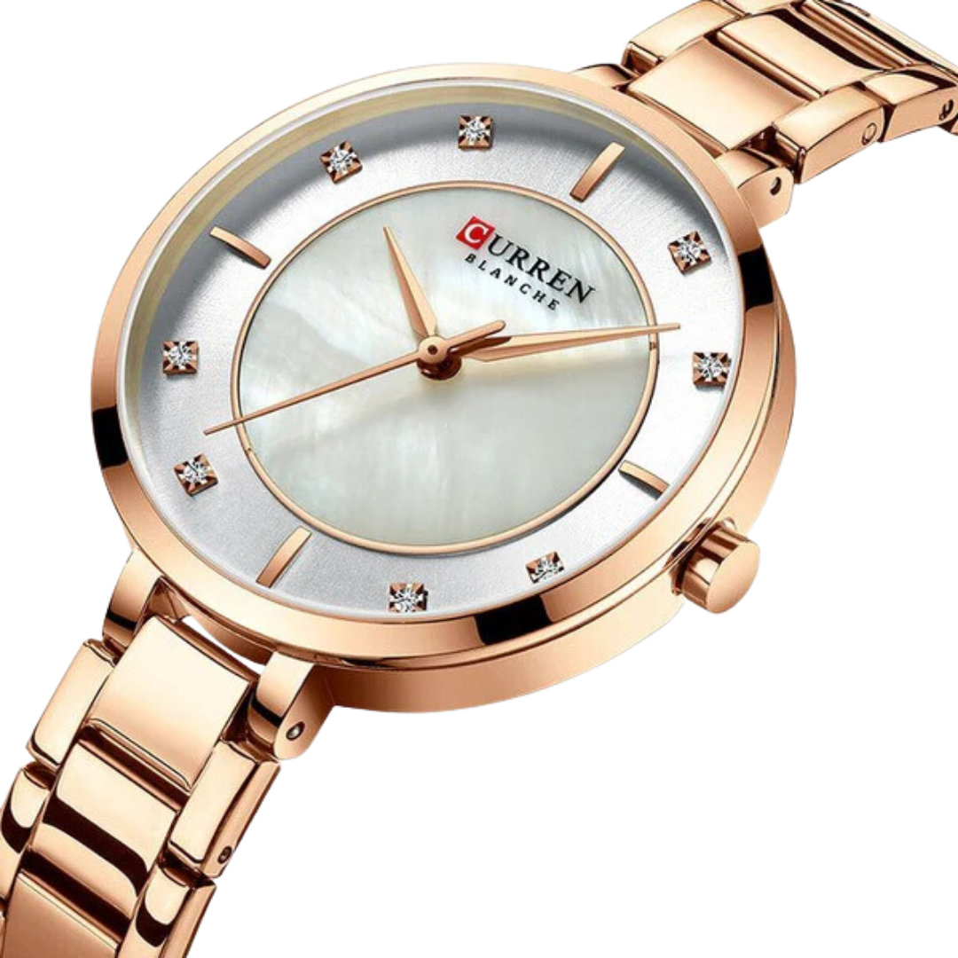 Reloj Análogo Curren Original KREc6120 para Mujer Acero Color Dorado