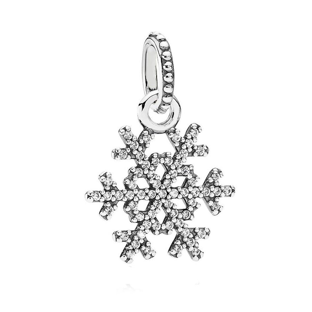 Charm Colgante Pandora Original para Mujer 390354CZ Copo de Nieve Plateado s925