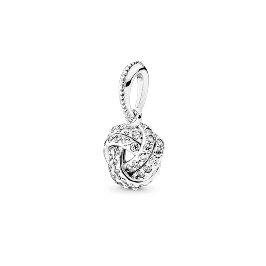 Charm Colgante Pandora Original para Mujer 390385CZ Love Knot Sterling Silver s925