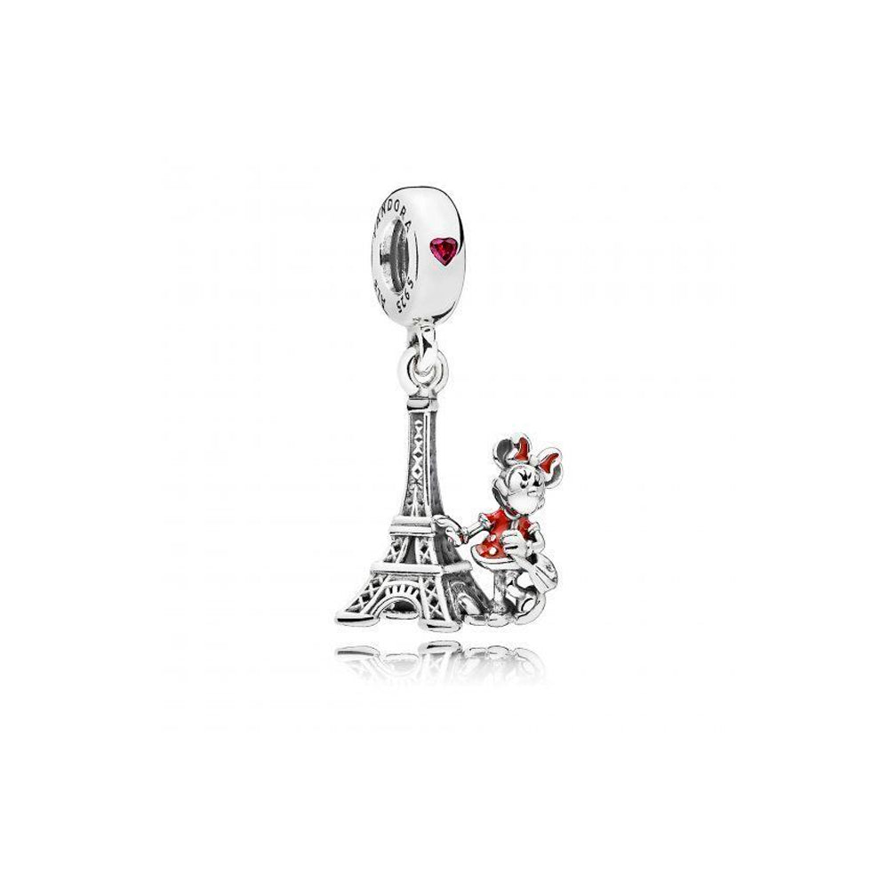 Charm Colgante Pandora Original para Mujer 75010571551P Minnie Mouse Torre Eiffel s925