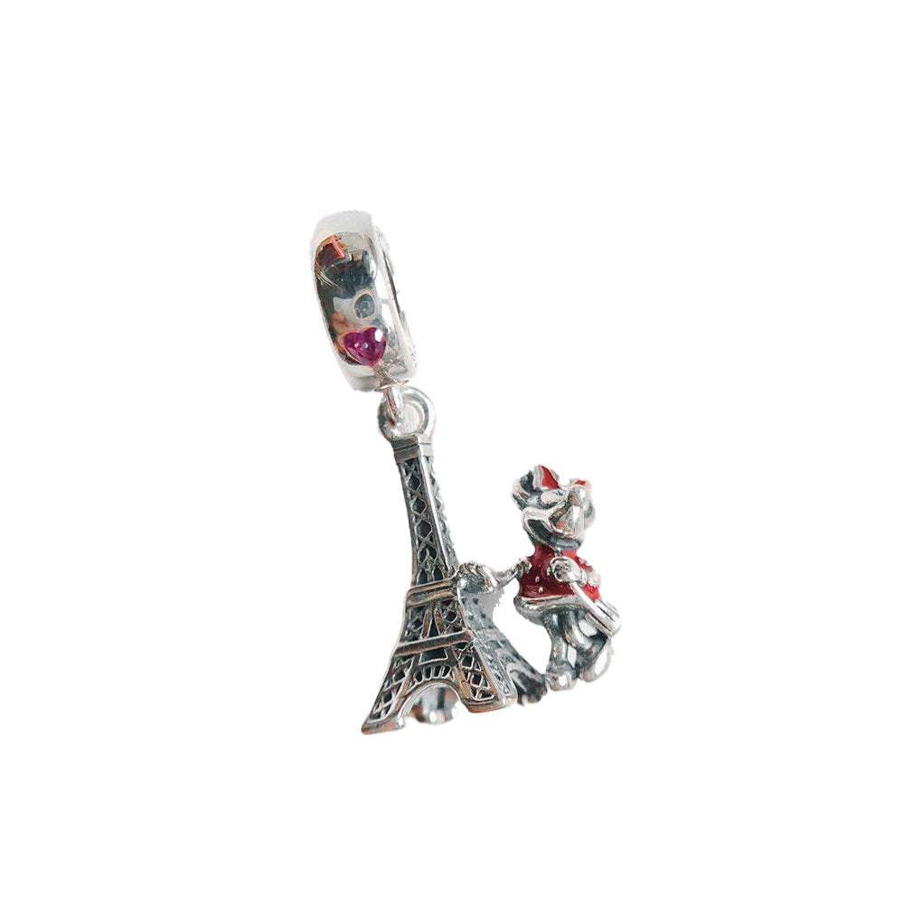 Charm Colgante Pandora Original para Mujer 75010571551P Minnie Mouse Torre Eiffel s925