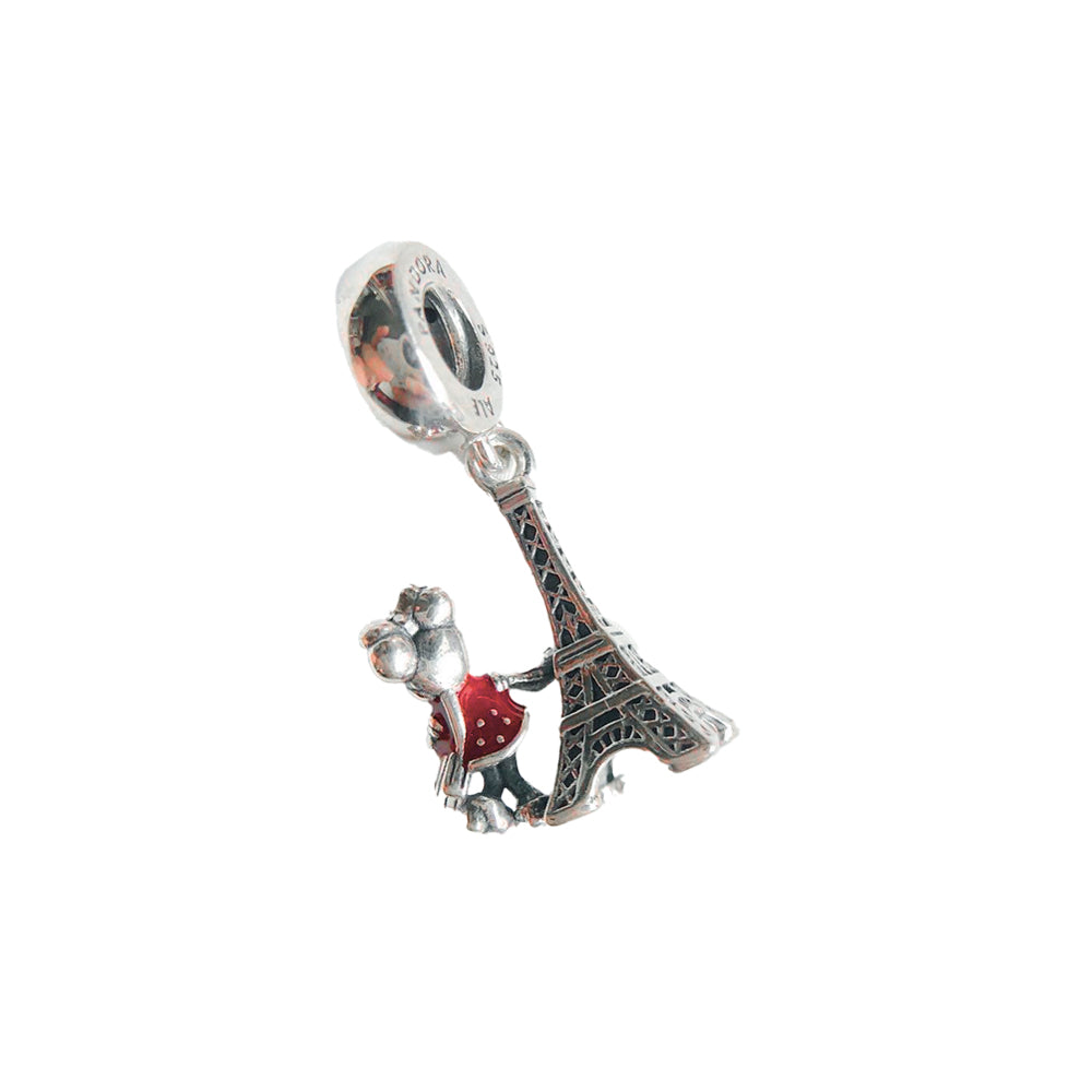 Charm Colgante Pandora Original para Mujer 75010571551P Minnie Mouse Torre Eiffel s925