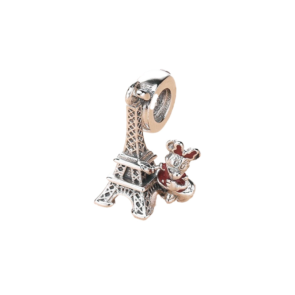 Charm Colgante Pandora Original para Mujer 75010571551P Minnie Mouse Torre Eiffel s925