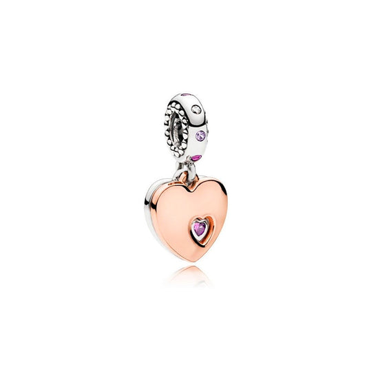 Charm Colgante Pandora Original para Mujer 787235CFP Parte de mi Corazón Plata s925