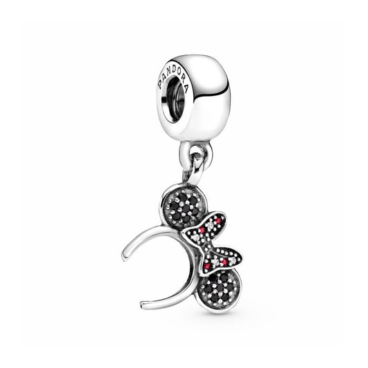 Charm Colgante Pandora Original para Mujer 791562NCK Disney Minnie Headband Icon Plata s925