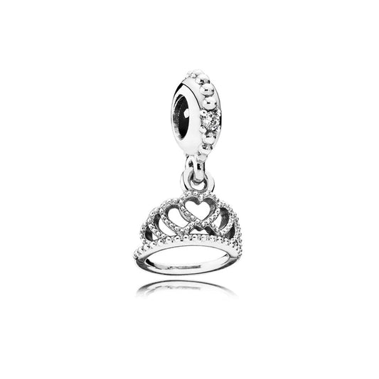 Charm Colgante Pandora Original para Mujer 791738CZ Pave Heart Sterling With Red s925