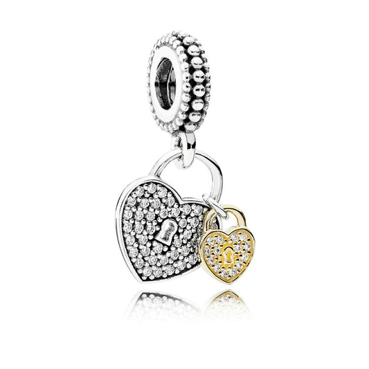 Charm Colgante Pandora Original para Mujer 791807CZ Corazón Candado s925