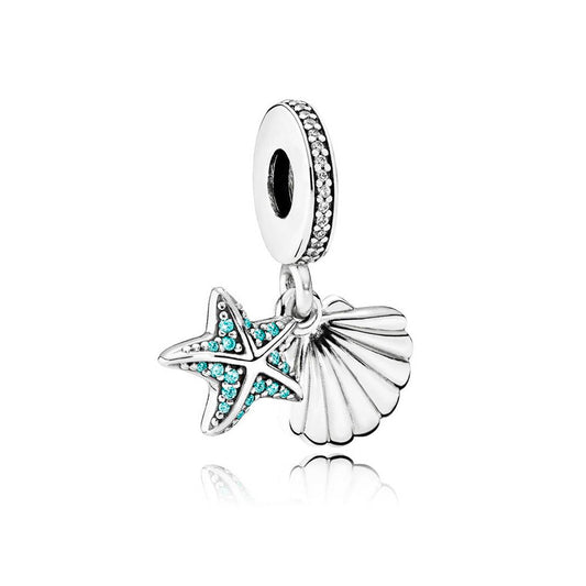 Charm Colgante Pandora Original para Mujer 792076CZF Estrella de Mar Tropical Plata s925