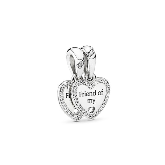 Charm Colgante Pandora Original para Mujer 792147CZ  Encanto Corazón Partido s925