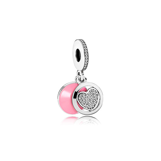 Charm Colgante Pandora Original para Mujer 792149EN24 Devoted Heart Dangle Plata s925