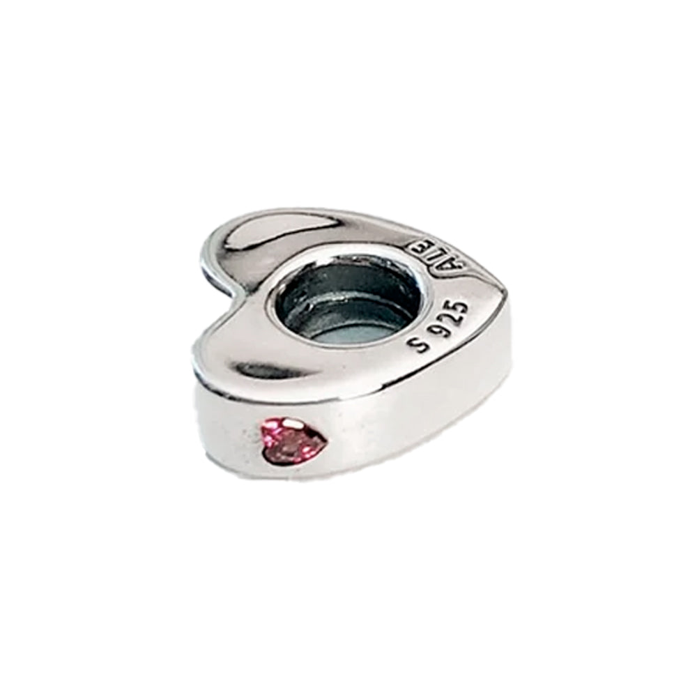 Charm Pandora Original para Mujer 796559CZR Dos Corazones Espaciador