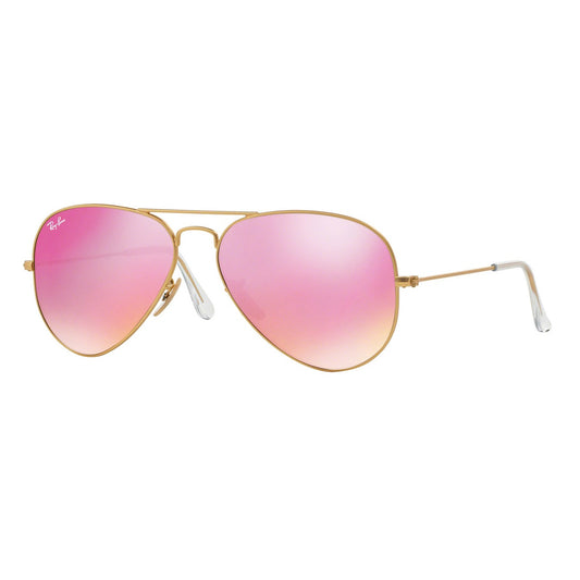 Lentes de Sol Ray Ban Aviador RB3025 112/4T Color Rosa Espejado Talla 58mm